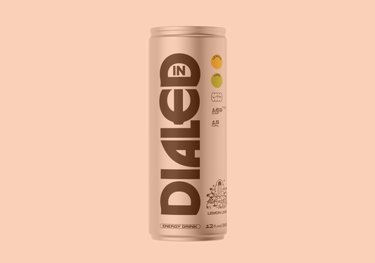 Dialed In Orange Blast 12oz organic energy drink can